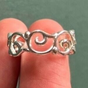 Sterling Silver Wave Design Ring